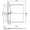 Mexen Amon vierkante douchebak SMC 100 x 100 cm, wit - 4F101010