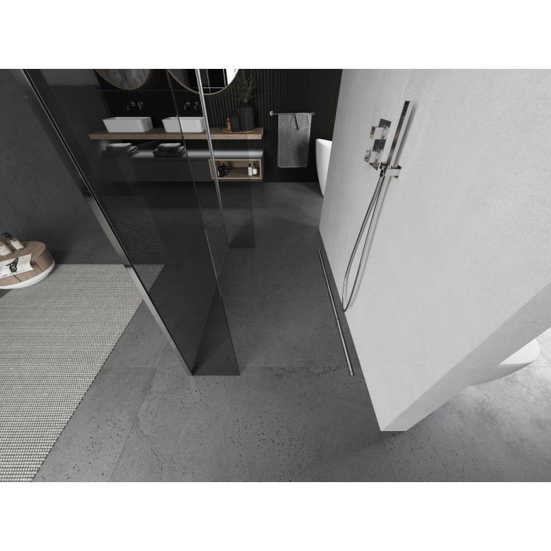 Mexen Kioto freistehende Duschwand 90 x 30 x 30 cm, transparent, chrom - 800-090-030-222-01-00-030