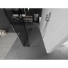 Mexen Kioto samostojeća tuš stijena 90 x 30 x 30 cm, crni okvir, krom - 800-090-030-222-01-70-030