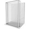 Mexen Kioto freestanding shower wall 110 x 30 x 30 cm, black frame, white - 800-110-030-222-20-70-030
