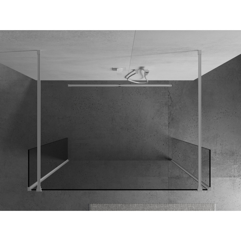 Mexen Kioto ścianka prysznicowa wolnostojąca 100 x 30 x 30 cm, transparent, biała - 800-100-030-222-20-00-030