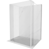 Mexen Kioto freestanding shower wall 170 x 30 x 30 cm, transparent, white - 800-170-030-222-20-00-030