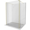 Mexen Kioto ścianka prysznicowa wolnostojąca 90 x 30 x 30 cm, transparent, złota - 800-090-030-222-50-00-030