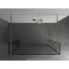 Mexen Kioto freestanding shower wall 130 x 30 x 30 cm, transparent, gold - 800-130-030-222-50-00-030