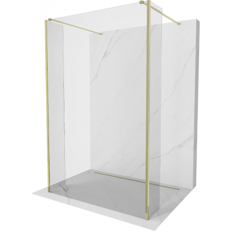 Mexen Kioto ścianka prysznicowa wolnostojąca 155 x 30 x 30 cm, transparent, złota - 800-155-030-222-50-00-030