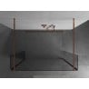 Mexen Kioto freestanding shower wall 180 x 30 x 30 cm, transparent, rose gold - 800-180-030-222-60-00-030