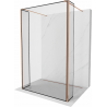Mexen Kioto freestanding shower wall 110 x 30 x 30 cm, black frame, pink gold - 800-110-030-222-60-70-030