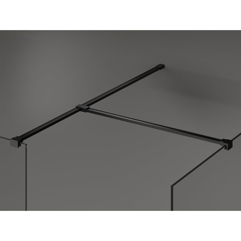 Mexen Kioto dušisein Walk-in 150 x 115 cm, läbipaistev, must - 800-150-202-70-00-115
