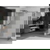 Mexen Kioto Duschwand Walk-in 155 x 80 cm, transparent, schwarz - 800-155-202-70-00-080