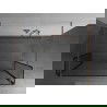Mexen Kioto vrijstaande douchewand 100 x 30 x 30 cm, zwart frame, geborsteld koper - 800-100-030-222-65-70-030