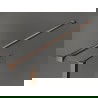 Mexen Kioto vrijstaande douchewand 100 x 30 x 30 cm, zwart frame, geborsteld koper - 800-100-030-222-65-70-030