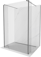 Mexen Kioto ścianka prysznicowa wolnostojąca 100 x 30 x 30 cm, transparent, gun gray szczotkowany - 800-100-030-222-66-00-030