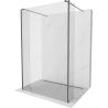 Mexen Kioto freestanding shower screen 125 x 30 x 30 cm, transparent, brushed gun gray - 800-125-030-222-66-00-030