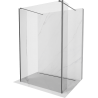 Mexen Kioto paroi de douche autoportante 145 x 30 x 30 cm, transparent, gris fusil brossé - 800-145-030-222-66-00-030