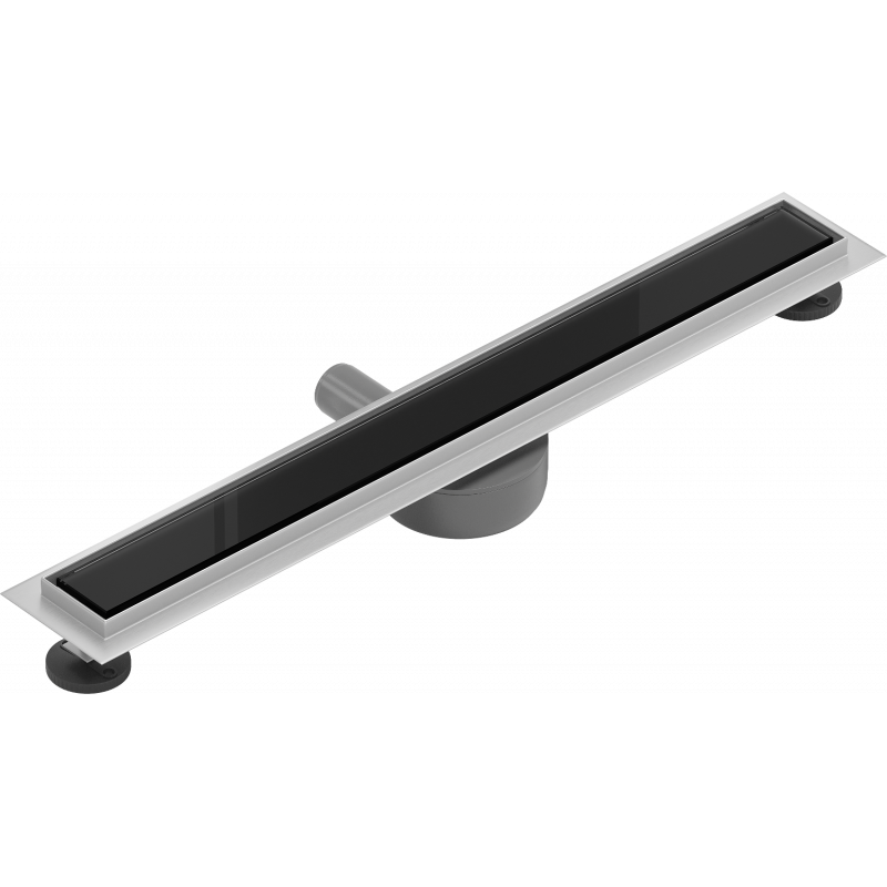 Mexen Flat 360° MGB drehbarer Linienabfluss 50 cm, schwarzes Glas - 1026050-40