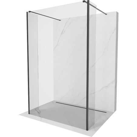 Mexen Kioto freestanding shower screen 145 x 30 x 30 cm, transparent, black - 800-145-030-222-70-00-030