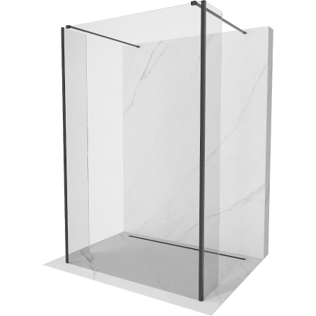 Mexen Kioto vrijstaande douchewand 155 x 30 x 30 cm, transparant, zwart - 800-155-030-222-70-00-030