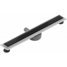 Mexen Flat 360° MGB 60 cm Rotatable Linear Drain, Black Glass - 1026060-40
