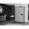 Mexen Kioto Freestanding Shower Wall 110 x 30 x 30 cm, Black Frame, Black - 800-110-030-222-70-70-030