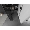 Mexen Kioto Samostojeća tuš stijenka 100 x 30 x 30 cm, crni okvir, crna - 800-100-030-222-70-70-030