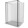 Mexen Kioto Freestanding Shower Wall 110 x 30 x 30 cm, Black Frame, Black - 800-110-030-222-70-70-030