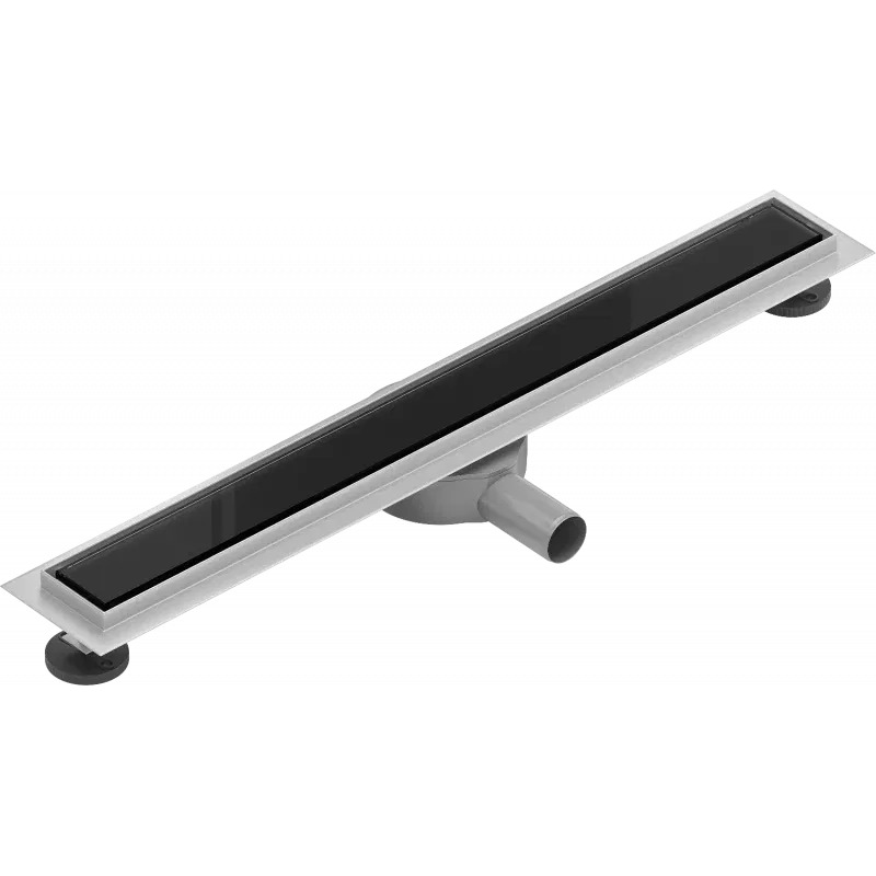 Mexen Flat 360° MGB Drehbarer Linienablauf 70 cm, schwarzes Glas - 1026070-40