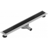 Mexen Flat 360° MGB 70 cm Rotary Linear Drain, Black Glass - 1026070-40