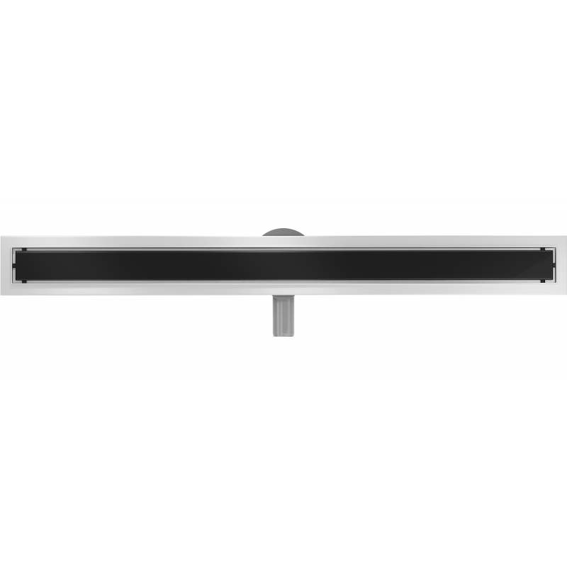 Mexen Flat 360° MGB draaibare lineaire afvoer 80 cm, zwart glas - 1026080-40