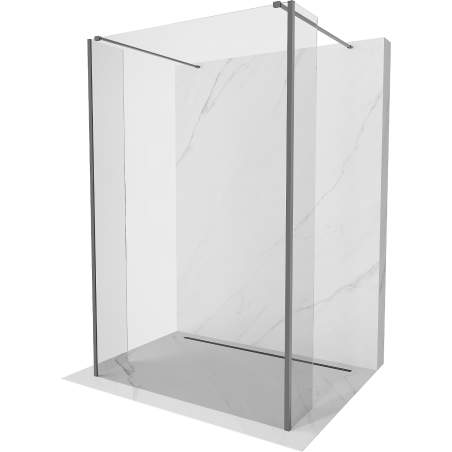 Mexen Kioto freestanding shower screen 95 x 30 x 30 cm, transparent, gun metal - 800-095-030-222-95-00-030