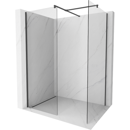 Mexen Kioto dušisein Walk-in 170 x 80 cm, läbipaistev, must - 800-170-202-70-00-080