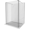 Mexen Kioto Duschwand freistehend 155 x 30 x 30 cm, transparent, gun metal - 800-155-030-222-95-00-030