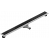 Mexen Flat 360° MGB draaibare lineaire afvoer 100 cm, zwart glas - 1026100-40