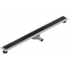 Mexen Flat 360° MGB drain linéaire pivotant 100 cm, verre noir - 1026100-40