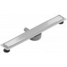 Mexen Flat 360° MGW draaibare lijnafvoer 50 cm, wit glas - 1027050-40