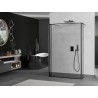 Mexen Kioto ścianka prysznicowa wolnostojąca 150 x 30 x 30 cm, czarna ramka, gun metal - 800-150-030-222-95-70-030