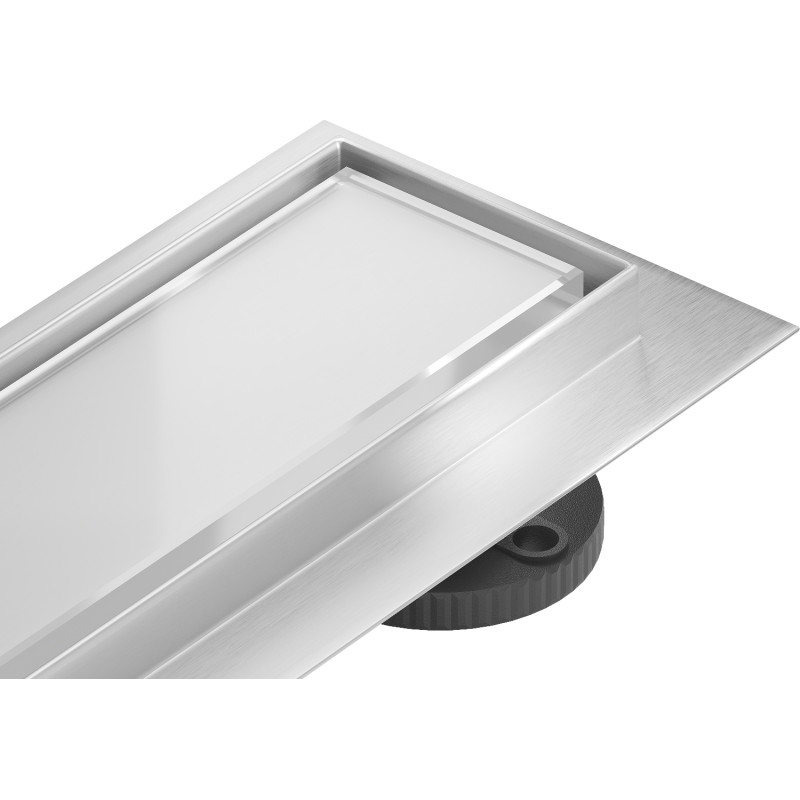 Mexen Flat 360° MGW rotacijski linearni odvod 60 cm, bijelo staklo - 1027060-40