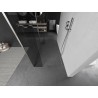 Mexen Kioto samostojeća tuš pregrada 90 x 30 x 30 cm, prozirna, brušeni nikal - 800-090-030-222-97-00-030