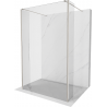Mexen Kioto Paroi de douche autoportante 95 x 30 x 30 cm, transparente, nickel brossé - 800-095-030-222-97-00-030