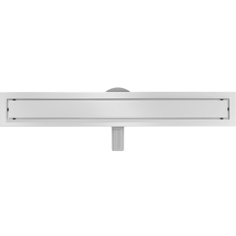 Mexen Flat 360° MGW roterende lijnafvoer 70 cm, wit glas - 1027070-40