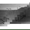 Mexen Kioto vrijstaande douchewand 140 x 30 x 30 cm, zwarte rand, geborsteld nikkel - 800-140-030-222-97-70-030