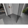 Mexen Kioto dušisein Walk-in 90 x 90 cm, läbipaistev, harjatud vask - 800-090-202-65-00-090