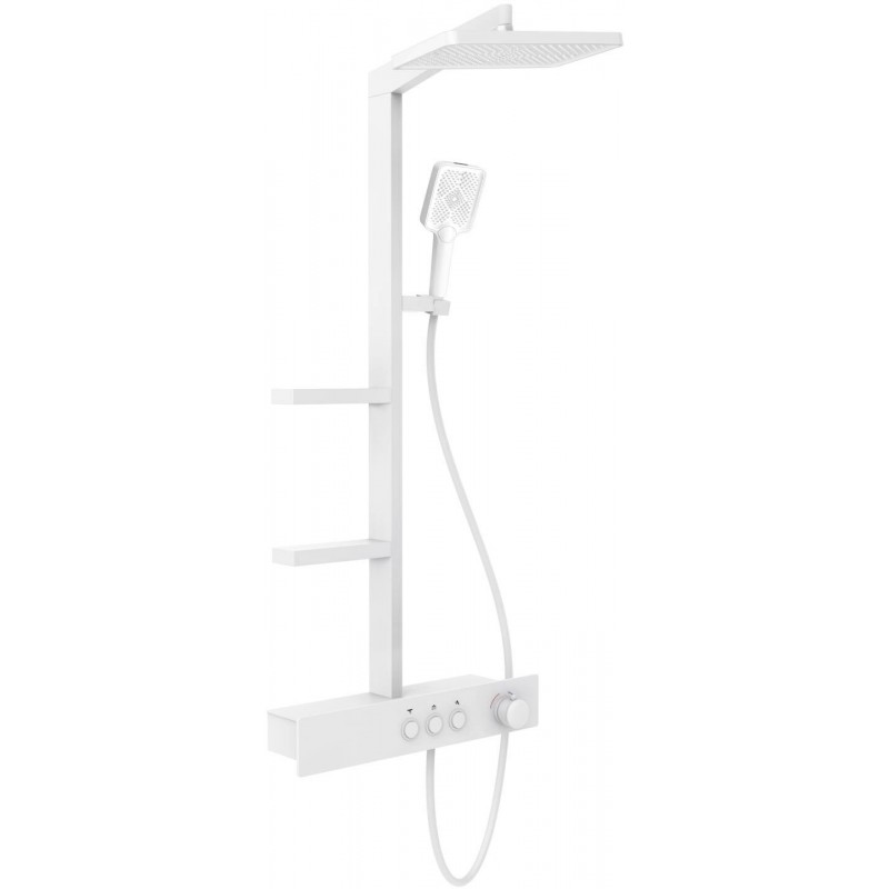 Mexen Saxx opbouw douche set met regendouche en kraan, wit - 78102-20