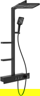 Mexen Saxx opbouwdouche set met regendouche en kraan, zwart - 78102-70