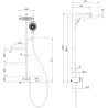 Mexen Plex Aufputz-Duschset mit Regenbrause und Armatur, weiß - 78103-20