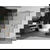 Mexen Kioto douchewand Walk-in 90 x 70 cm, zwart frame, chroom - 800-090-212-01-70-070