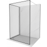 Mexen Kioto douchewand Walk-in 140 x 90 cm, zwart frame, chroom - 800-140-212-01-70-090