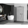 Mexen Kioto Zidna paravana Walk-in 100 x 100 cm, crni okvir, krom - 800-100-212-01-70-100