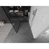Mexen Kioto paroi de douche Walk-in 120 x 120 cm, cadre noir, chrome - 800-120-212-01-70-120