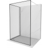 Mexen Kioto tuš stena Walk-in 130 x 120 cm, črn okvir, krom - 800-130-212-01-70-120