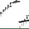Mexen Plex conjunto de ducha exterior con rociador y grifo, negro - 78103-70